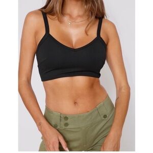 Tiger Mist Tops | Tiger Mist Callie Crop Tank Top | Color: Black | Size: XS